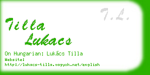 tilla lukacs business card